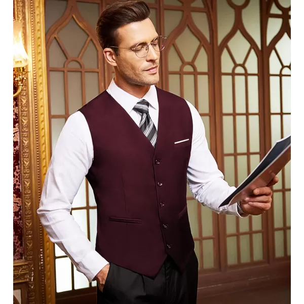COOFANDY Men's Casual Dress Suit Vest Slim Fit Business Formal Waistcoat Vest