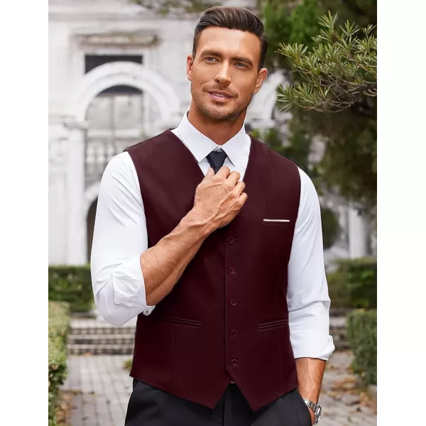 COOFANDY Men's Casual Dress Suit Vest Slim Fit Business Formal Waistcoat Vest