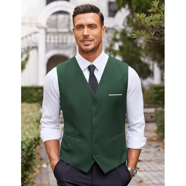 COOFANDY Men's Casual Dress Suit Vest Slim Fit Business Formal Waistcoat Vest