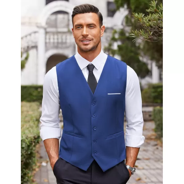 COOFANDY Men's Casual Dress Suit Vest Slim Fit Business Formal Waistcoat Vest