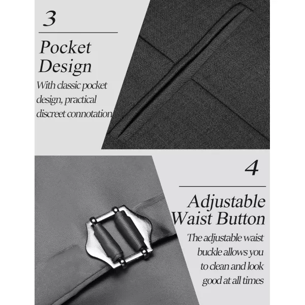 COOFANDY Men's Casual Dress Suit Vest Slim Fit Business Formal Waistcoat Vest