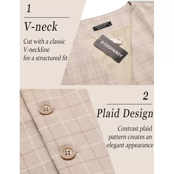 COOFANDY Men's Casual Dress Suit Vest Slim Fit Business Formal Waistcoat Vest
