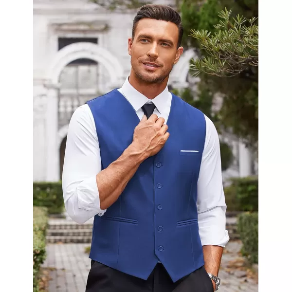 COOFANDY Men's Casual Dress Suit Vest Slim Fit Business Formal Waistcoat Vest
