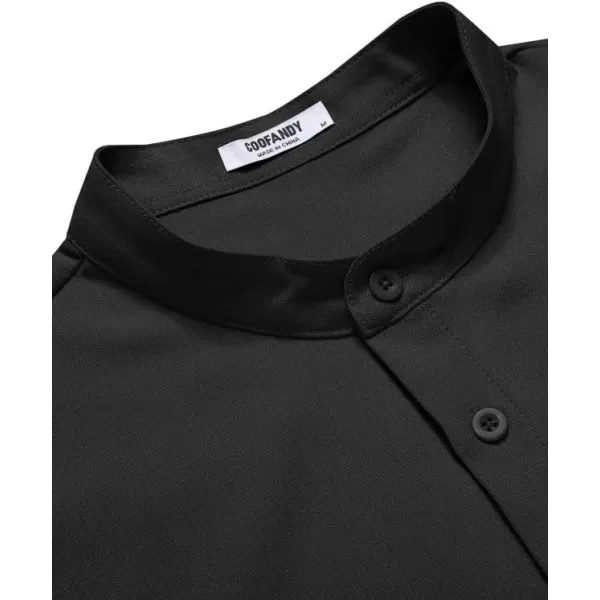 COOFANDY Men's Casual Henley Linen Shirt Summer Lightweight Beach Tee Shirts
