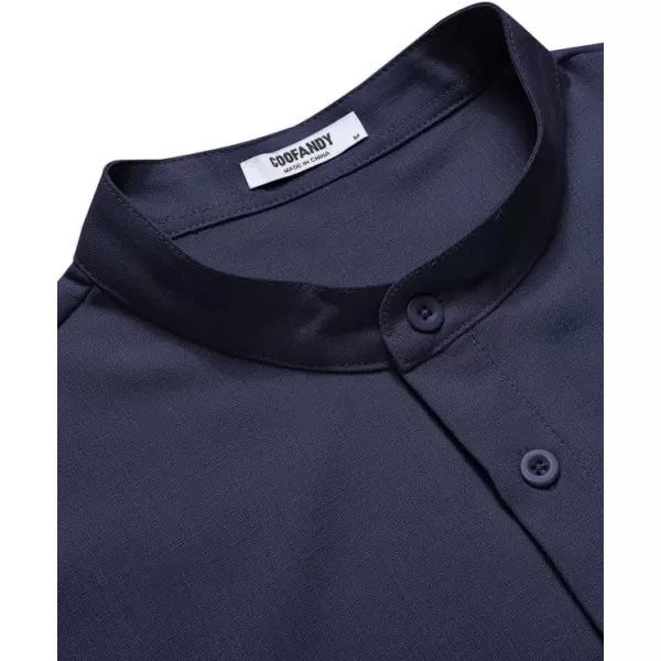 COOFANDY Men's Casual Henley Linen Shirt Summer Lightweight Beach Tee Shirts