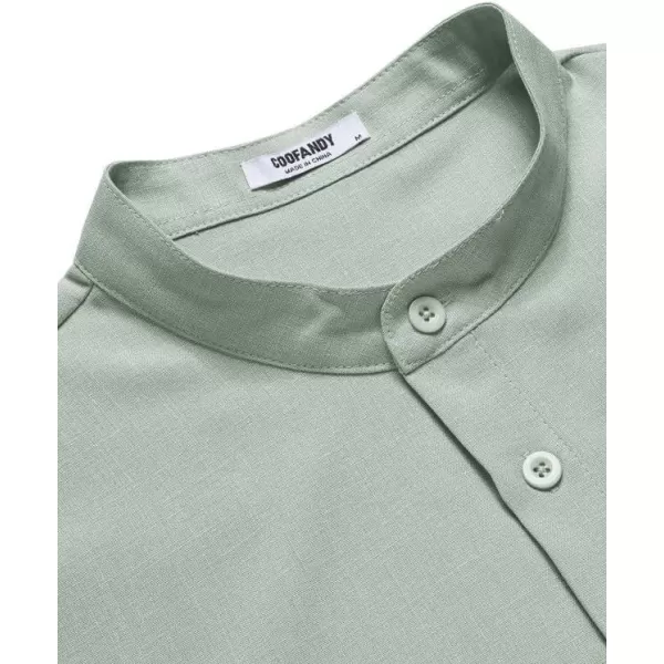 COOFANDY Men's Casual Henley Linen Shirt Summer Lightweight Beach Tee Shirts