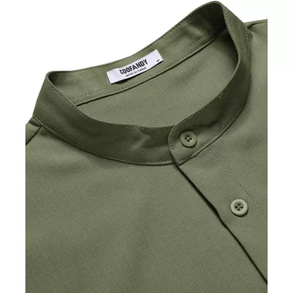 COOFANDY Men's Casual Henley Linen Shirt Summer Lightweight Beach Tee Shirts