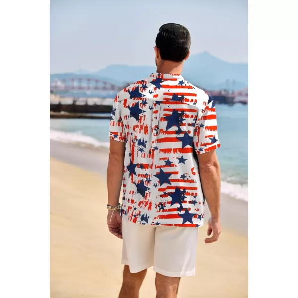 COOFANDY Men's Casual Henley Shirt Band Collar Short Sleeve Shirt Summer Beach Hippie T-Shirt