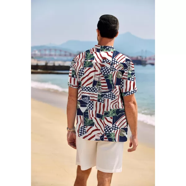COOFANDY Men's Casual Henley Shirt Band Collar Short Sleeve Shirt Summer Beach Hippie T-Shirt