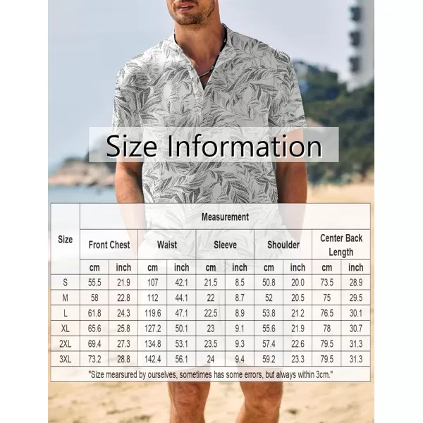 COOFANDY Men's Casual Henley Shirt Band Collar Short Sleeve Shirt Summer Beach Hippie T-Shirt