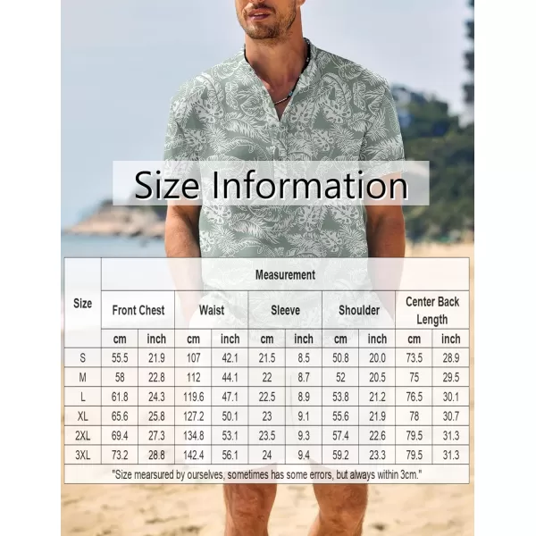 COOFANDY Men's Casual Henley Shirt Band Collar Short Sleeve Shirt Summer Beach Hippie T-Shirt