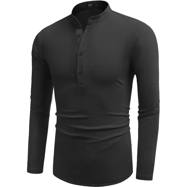 COOFANDY Men's Casual Henley Shirts Long Sleeve Hippie Beach T Shirts Yoga Summer Top