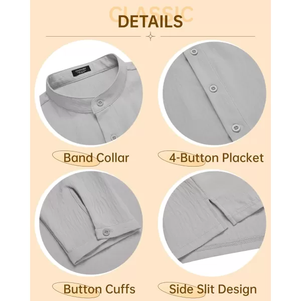 COOFANDY Men's Casual Henley Shirts Long Sleeve Hippie Beach T Shirts Yoga Summer Top
