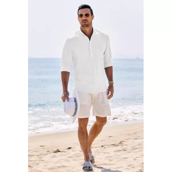 COOFANDY Men's Casual Henley Shirts Long Sleeve Hippie Beach T Shirts Yoga Summer Top
