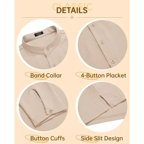 COOFANDY Men's Casual Henley Shirts Long Sleeve Hippie Beach T Shirts Yoga Summer Top