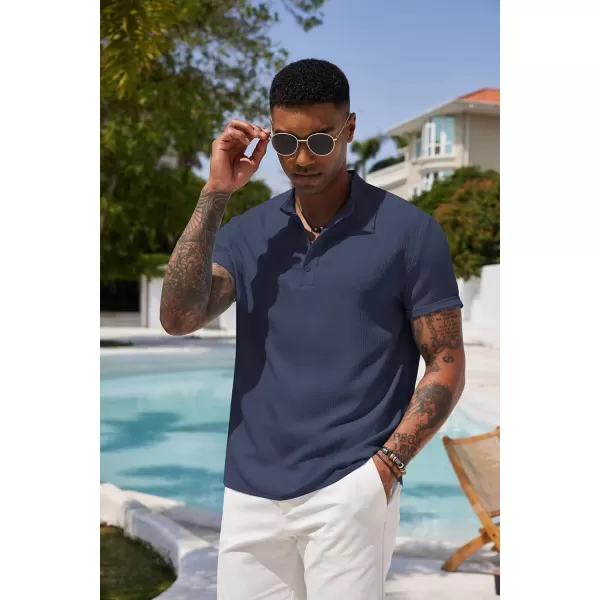 COOFANDY Men's Casual Henley Tee Shirt Band Collar Short Sleeve Summer Beach Hippie T Shirts
