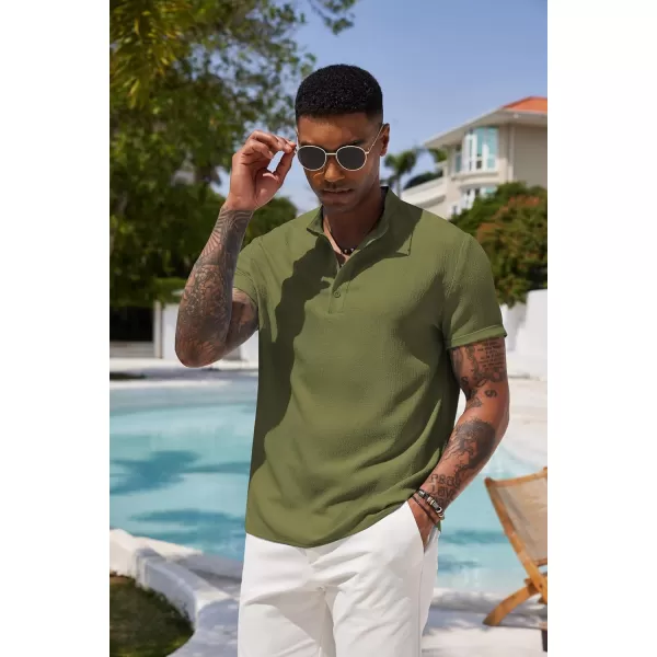 COOFANDY Men's Casual Henley Tee Shirt Band Collar Short Sleeve Summer Beach Hippie T Shirts