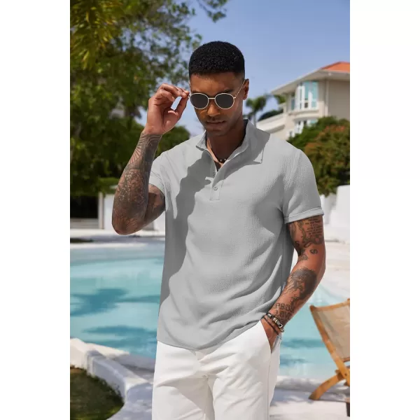 COOFANDY Men's Casual Henley Tee Shirt Band Collar Short Sleeve Summer Beach Hippie T Shirts