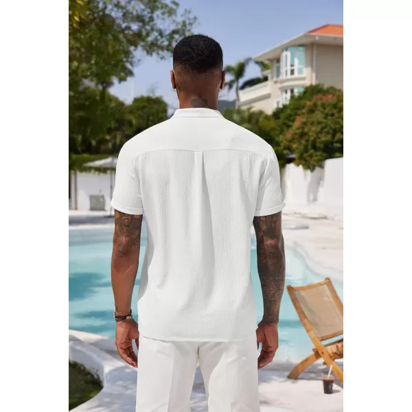 COOFANDY Men's Casual Henley Tee Shirt Band Collar Short Sleeve Summer Beach Hippie T Shirts