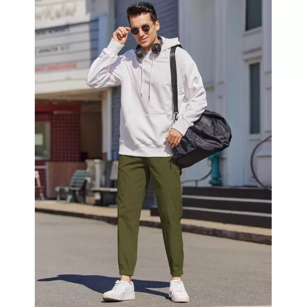COOFANDY Mens Casual Joggers Pants Elastic Drawstring Chino Cargo Pants Hiking Outdoor Track Sweatpants