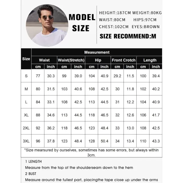 COOFANDY Mens Casual Joggers Pants Elastic Drawstring Chino Cargo Pants Hiking Outdoor Track Sweatpants