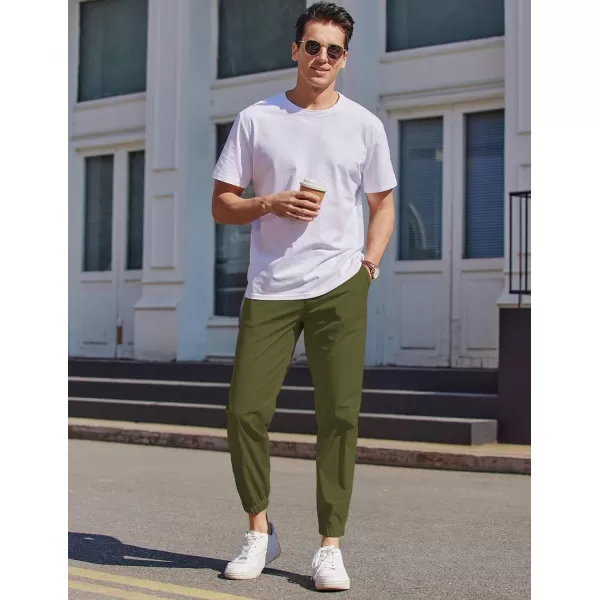COOFANDY Mens Casual Joggers Pants Elastic Drawstring Chino Cargo Pants Hiking Outdoor Track Sweatpants