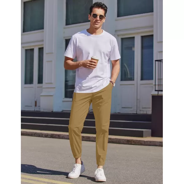 COOFANDY Mens Casual Joggers Pants Elastic Drawstring Chino Cargo Pants Hiking Outdoor Track Sweatpants
