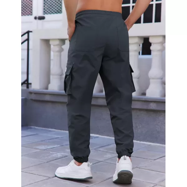 COOFANDY Mens Casual Joggers Pants Stretch Waist Drawstring Cargo Pants Tapered Sweatpants with Pockets