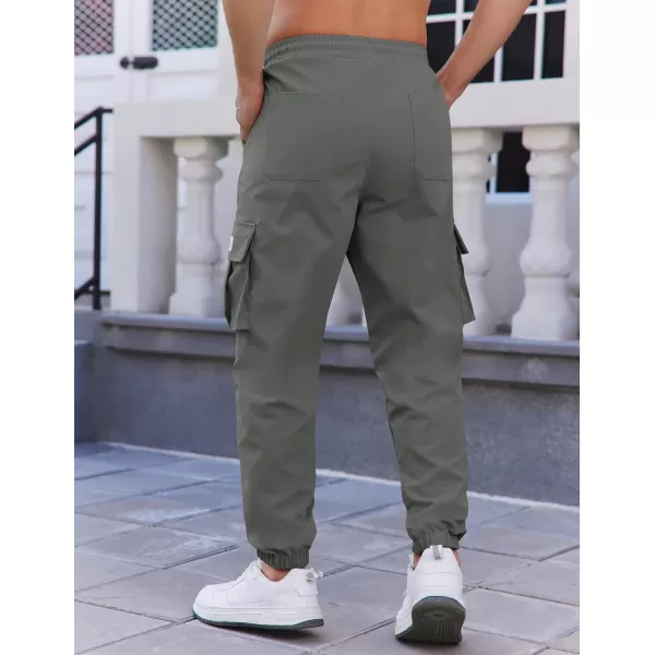 COOFANDY Mens Casual Joggers Pants Stretch Waist Drawstring Cargo Pants Tapered Sweatpants with Pockets