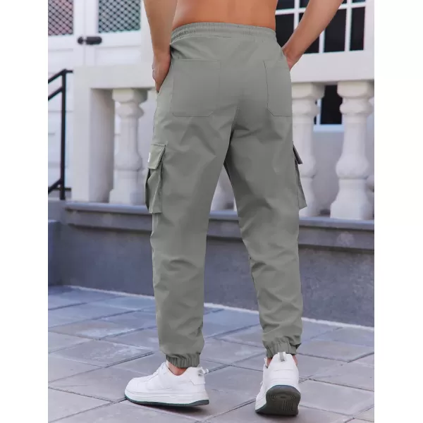 COOFANDY Mens Casual Joggers Pants Stretch Waist Drawstring Cargo Pants Tapered Sweatpants with Pockets