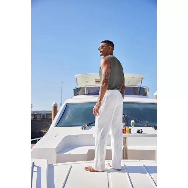 COOFANDY Mens Casual Knitted Tank Tops Crew Neck Sleeveless Muscle T Shirts Summer Beach Tops