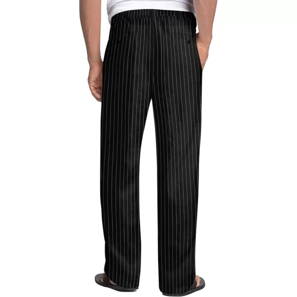 COOFANDY Men's Casual Linen Pants Elastic Waist Drawstring Beach Summer Pants Lightweight Linen Trousers