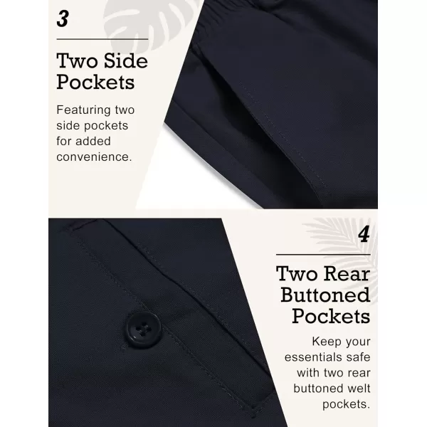 COOFANDY Men's Casual Linen Pants Elastic Waist Drawstring Beach Summer Pants Lightweight Linen Trousers