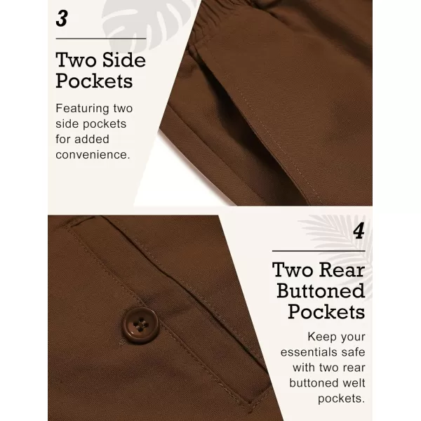 COOFANDY Men's Casual Linen Pants Elastic Waist Drawstring Beach Summer Pants Lightweight Linen Trousers