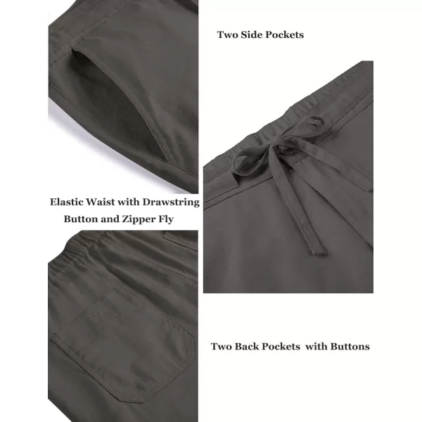 COOFANDY Men's Casual Linen Pants Elastic Waist Drawstring Yoga Beach Pants Lightweight Loose Fit Trousers with Pockets