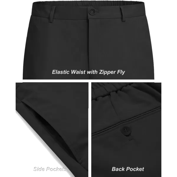 COOFANDY Men's Casual Linen Pants Lightweight Elastic Waist Summer Beach Pants