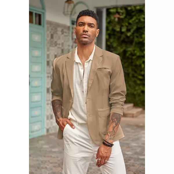 COOFANDY Men's Casual Linen Sport Coat Lightweight Travel Blazer Modern Suit Jacket