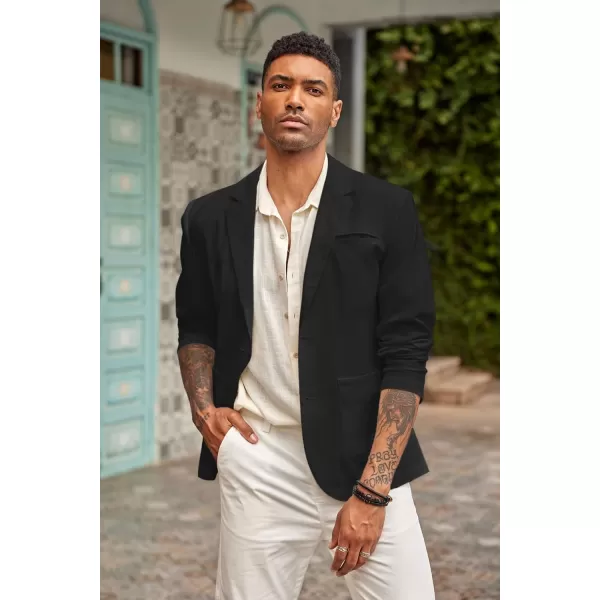 COOFANDY Men's Casual Linen Sport Coat Lightweight Travel Blazer Modern Suit Jacket