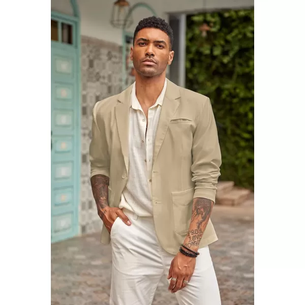 COOFANDY Men's Casual Linen Sport Coat Lightweight Travel Blazer Modern Suit Jacket