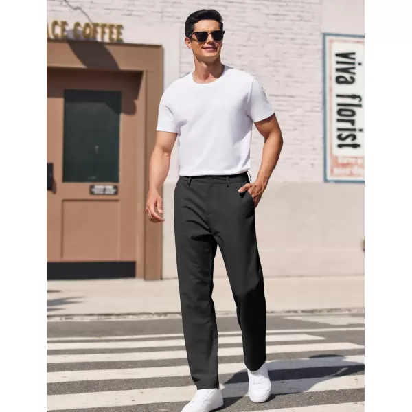 COOFANDY Men's Casual Pants Classic Fit Straight Legs Flat Front Twill Pants