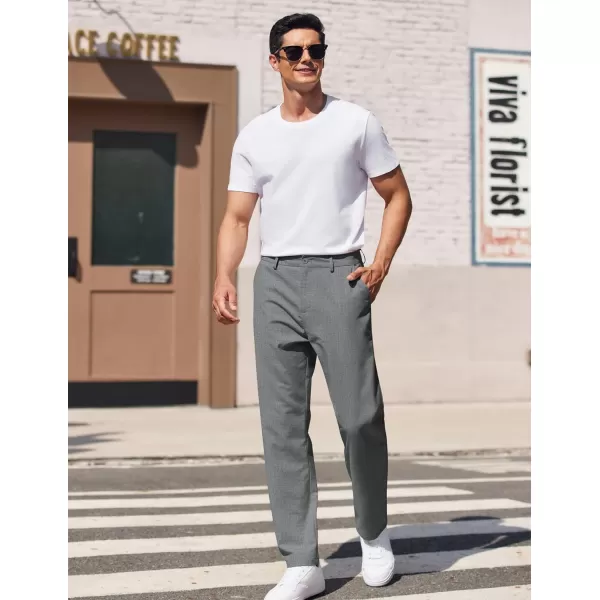 COOFANDY Men's Casual Pants Classic Fit Straight Legs Flat Front Twill Pants