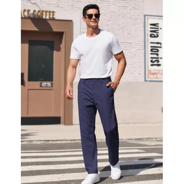 COOFANDY Men's Casual Pants Classic Fit Straight Legs Flat Front Twill Pants