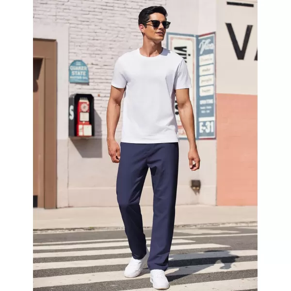 COOFANDY Men's Casual Pants Classic Fit Straight Legs Flat Front Twill Pants