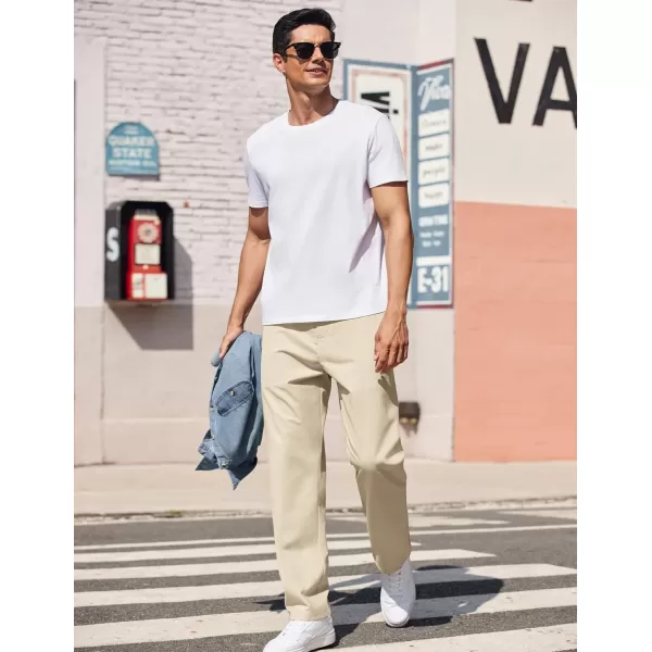 COOFANDY Men's Casual Pants Classic Fit Straight Legs Flat Front Twill Pants