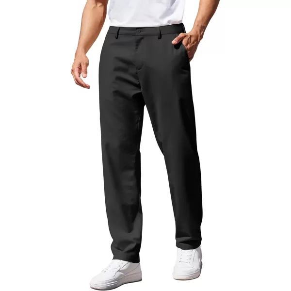 COOFANDY Men's Casual Pants Classic Fit Straight Legs Flat Front Twill Pants