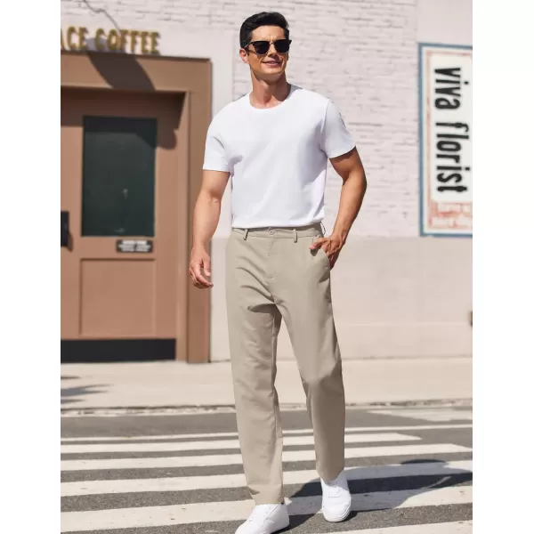 COOFANDY Men's Casual Pants Classic Fit Straight Legs Flat Front Twill Pants