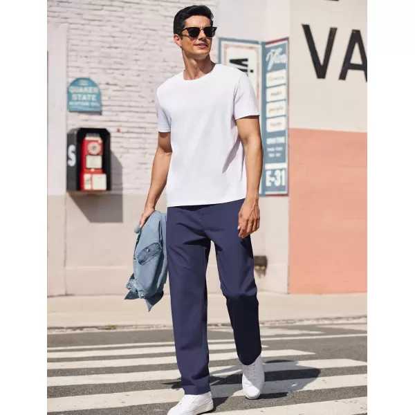 COOFANDY Men's Casual Pants Classic Fit Straight Legs Flat Front Twill Pants