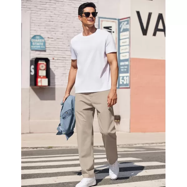 COOFANDY Men's Casual Pants Classic Fit Straight Legs Flat Front Twill Pants