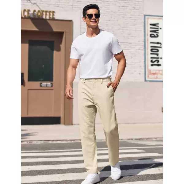 COOFANDY Men's Casual Pants Classic Fit Straight Legs Flat Front Twill Pants
