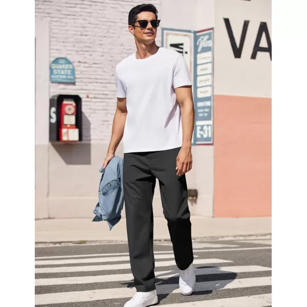 COOFANDY Men's Casual Pants Classic Fit Straight Legs Flat Front Twill Pants